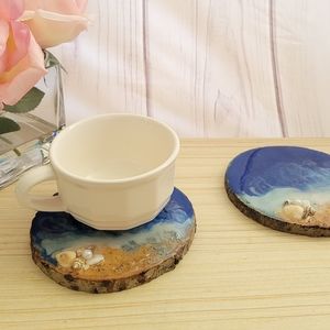 Rustic Wood Coasters, 4 piece